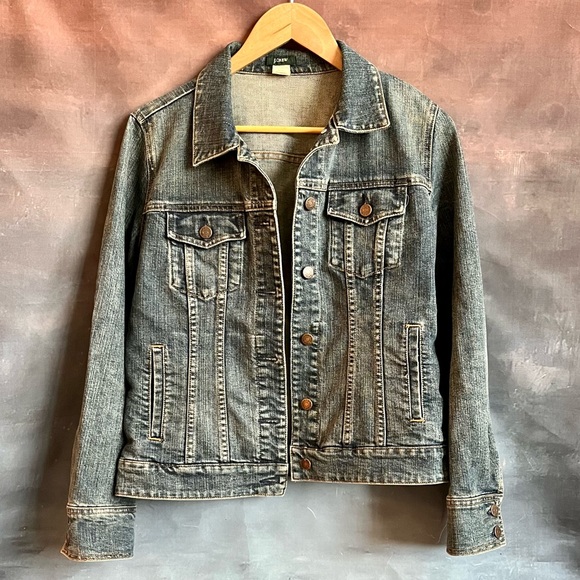 VINTAGE J CREW DENIM JACKET SIZE MEDIUM - Picture 2 of 10